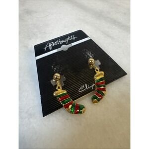 Vintage Afterthoughts Christmas stockings clip-on earrings